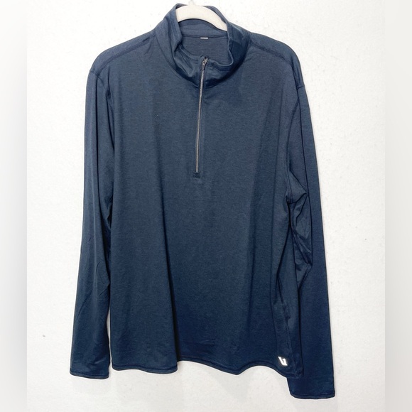 Vuori Ease Performance Long Sleeve Half Zip 2.0 Charcoal Gray Heather Size XL - Picture 4 of 12